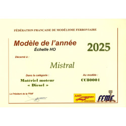 Mistral Locomotive Diesel CC 80001 - Caen - Bleu Foncé / Blanc Toit Noir - DCC/son "Belphégor"